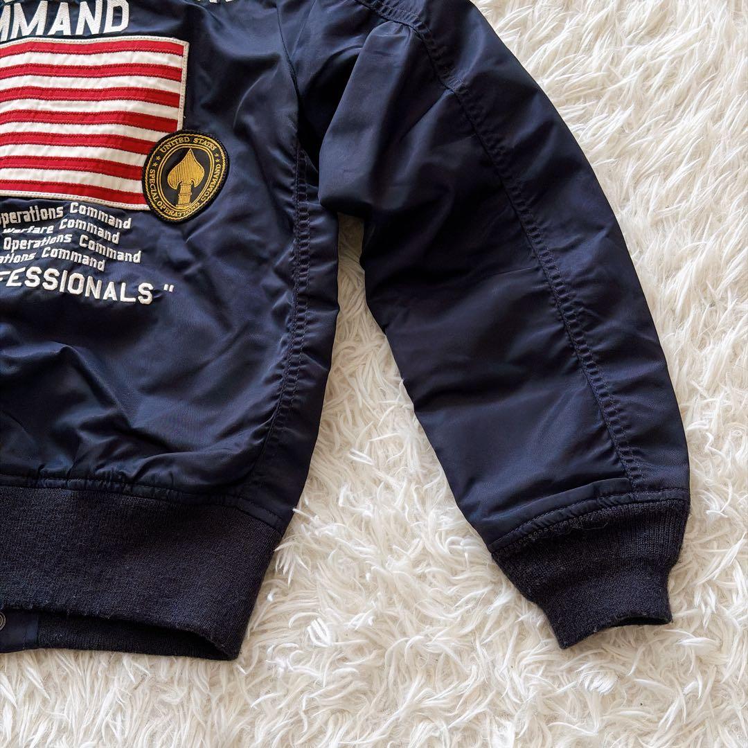 AVIREX MA-1 フライトジャケット 星条旗 ワッペン多数 Mサイズ