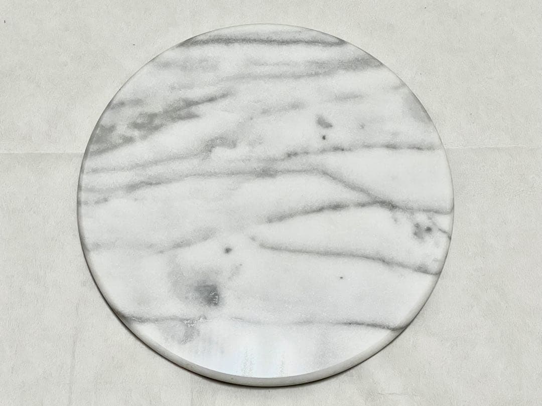 【台湾産大理石】サイドテーブル 安定性抜群 コンパクト収納可