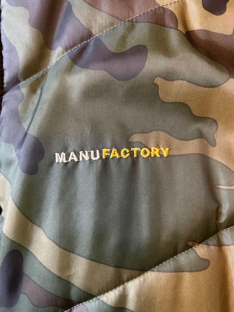 新品 MANUFACTORY カモフラージュ ダウンベスト ダウン フェザー