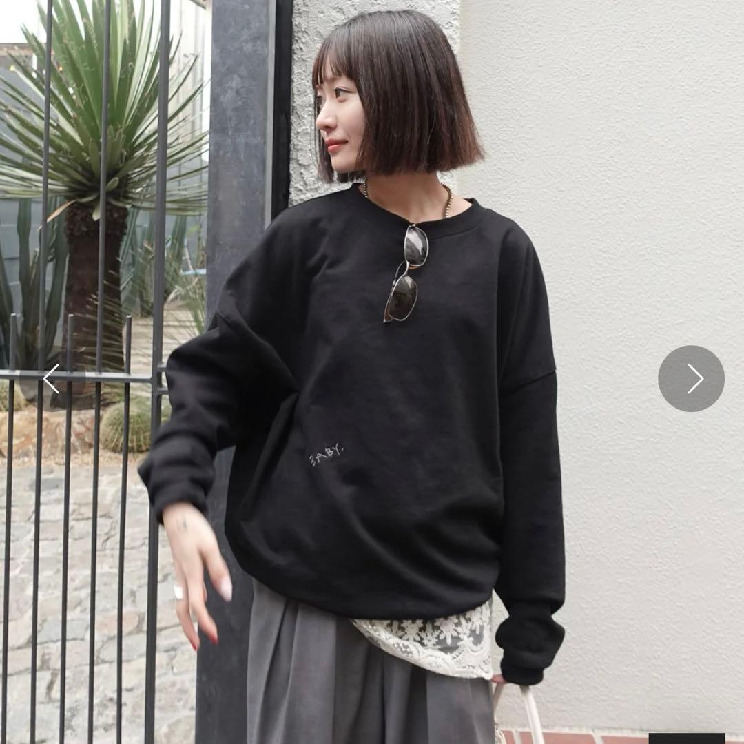 teenboop エンブロイダリールーズスウェット