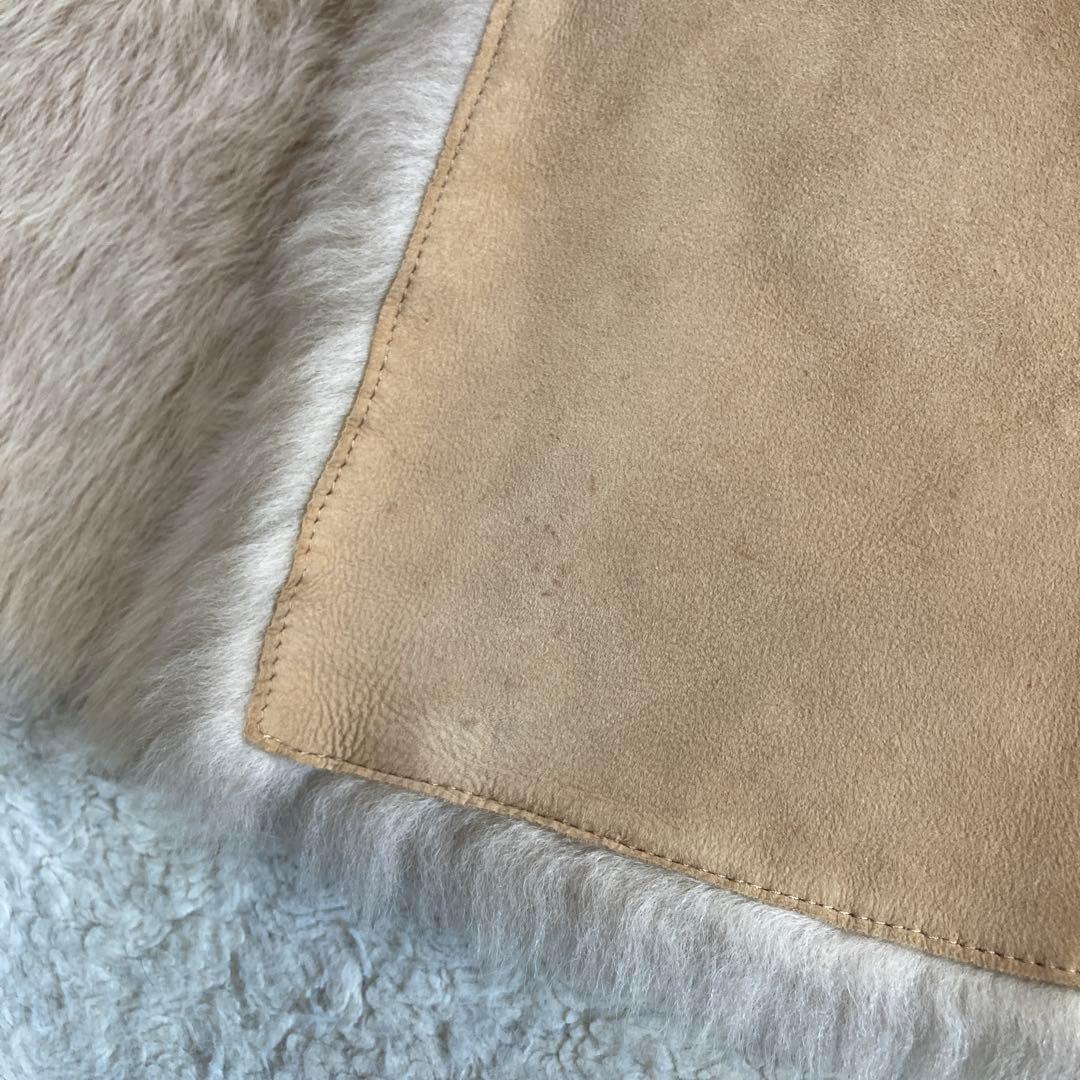 【美品】クレージュ　ケープコート　羊革　ムートン　毛皮　ファー　サイズ38