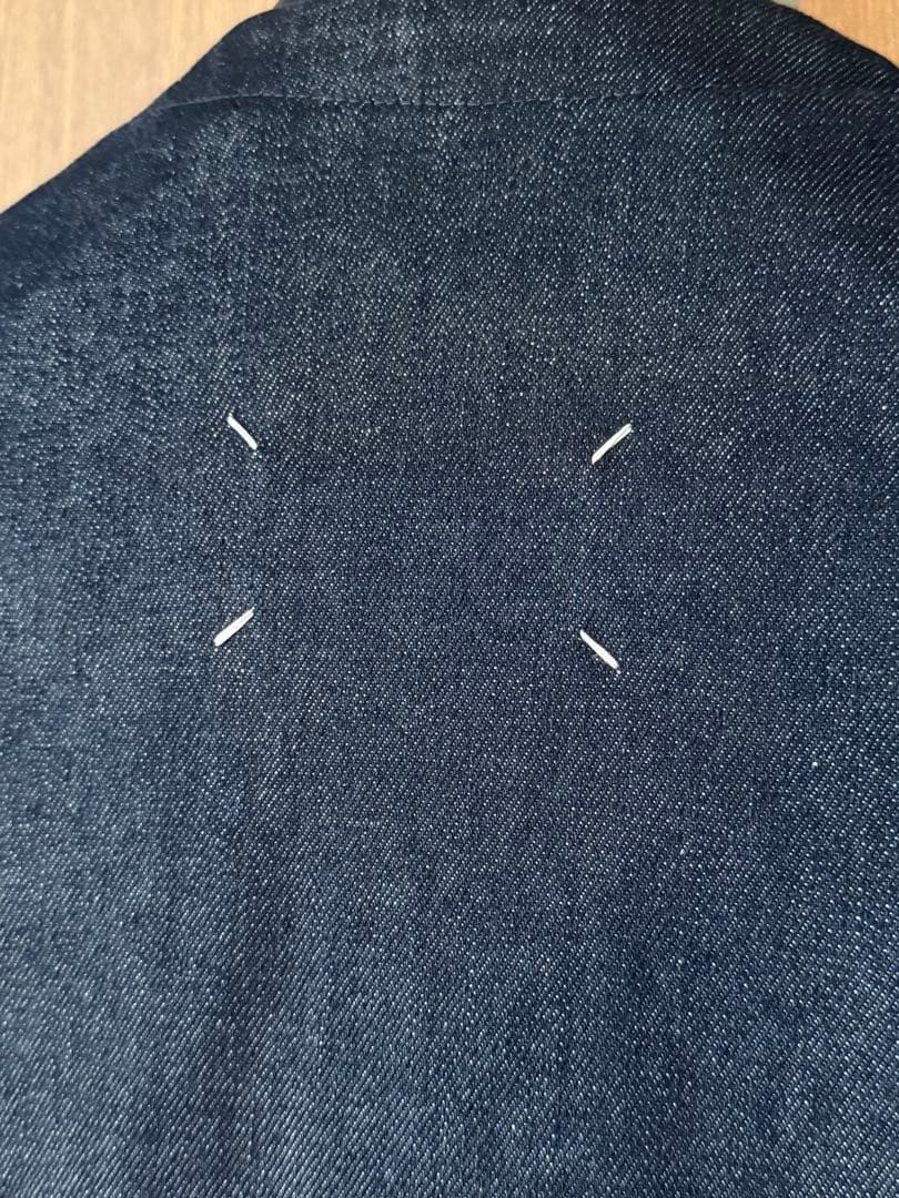 マルジェラ ノーカラージャケット デニム 46 M