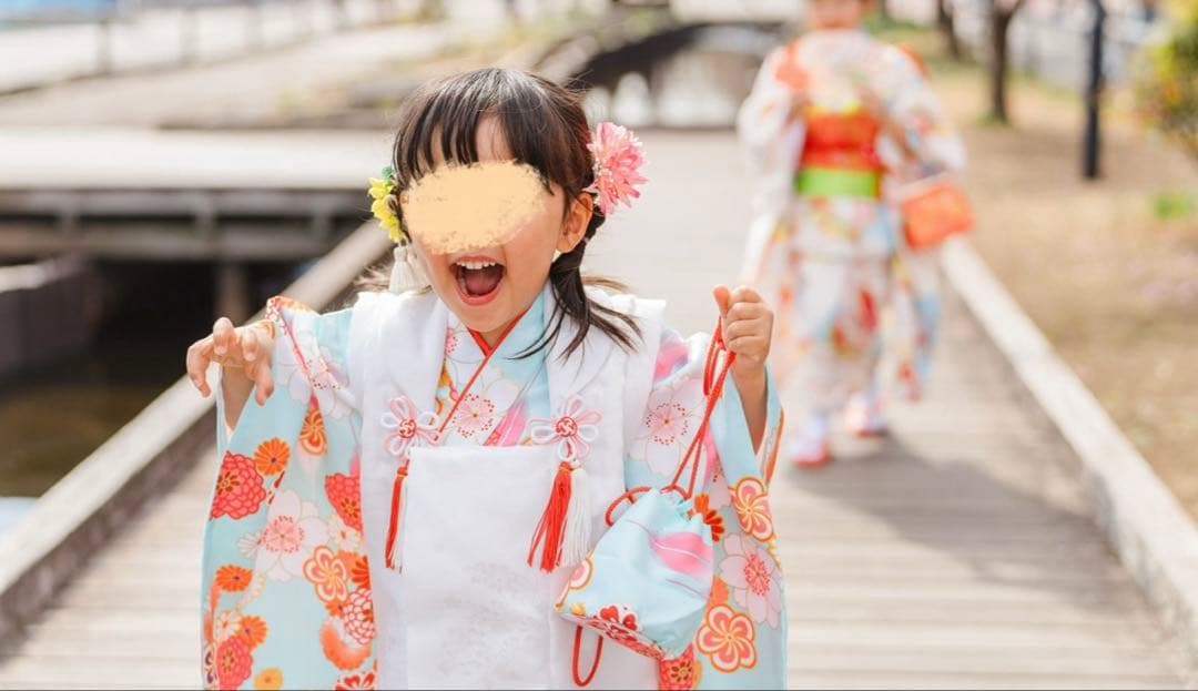 七五三 7歳 5歳 3歳　女の子 姉妹　着物フルセット