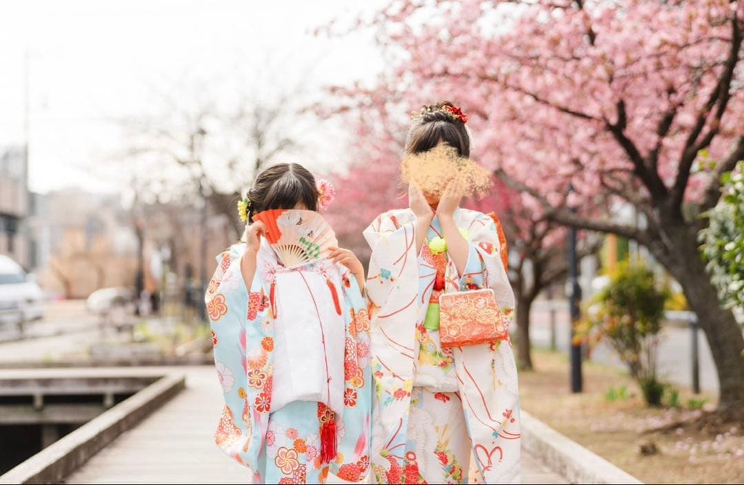七五三 7歳 5歳 3歳　女の子 姉妹　着物フルセット