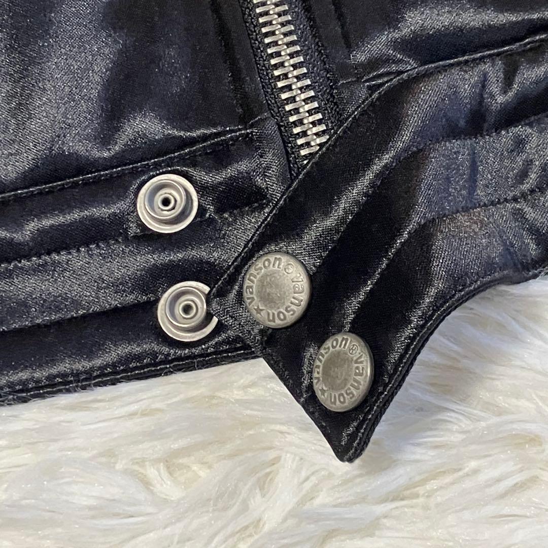 希少品 VANSON ボンディング調 ライダースジャケット XLサイズ 豪華刺繍