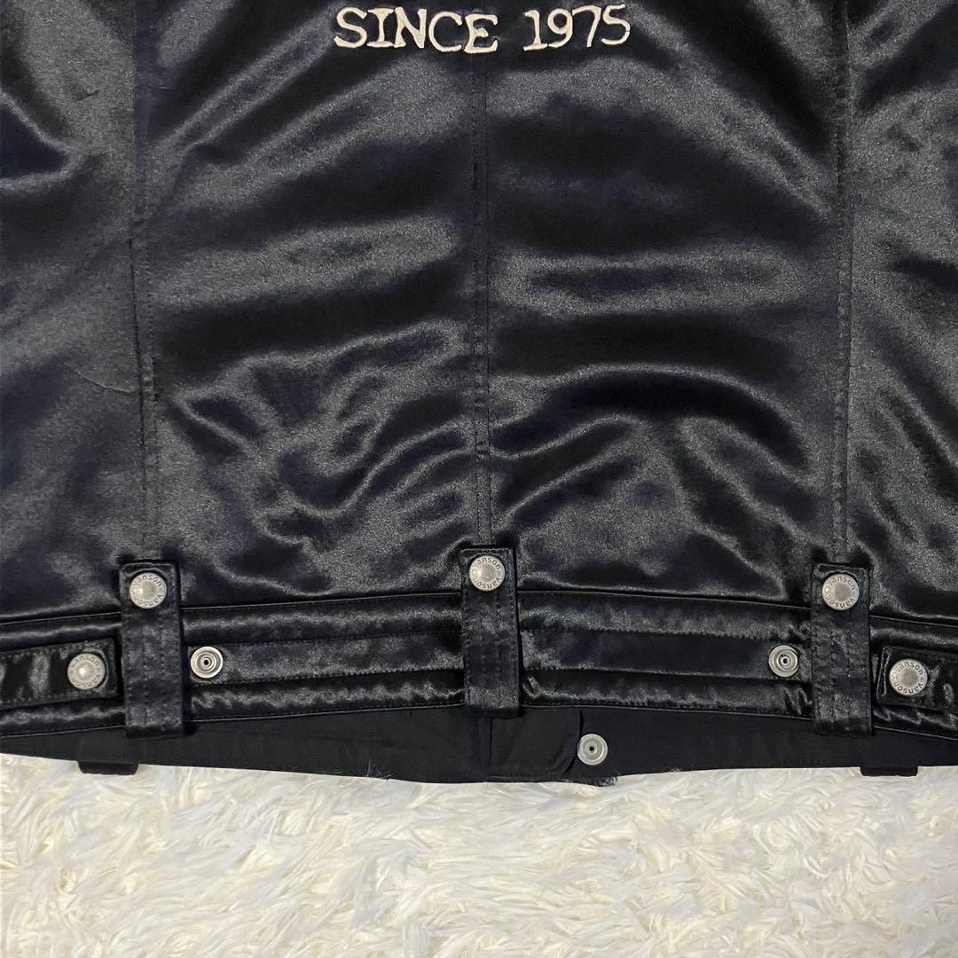 希少品 VANSON ボンディング調 ライダースジャケット XLサイズ 豪華刺繍