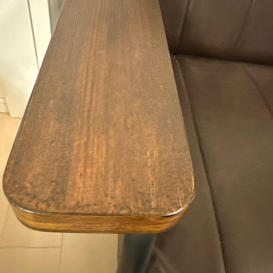 1人掛け 合皮ソファ (Nシールド ステイン2KD DBR)