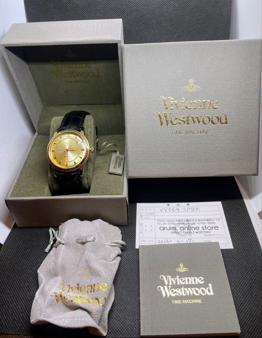 【美品】Vivienne Westwood レザー 腕時計 ケース＆保証書付き