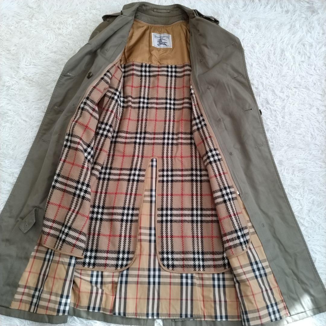 極美品　バーバリー　トレンチコート　ダブル　ベルト　ノバチェック　ライナー