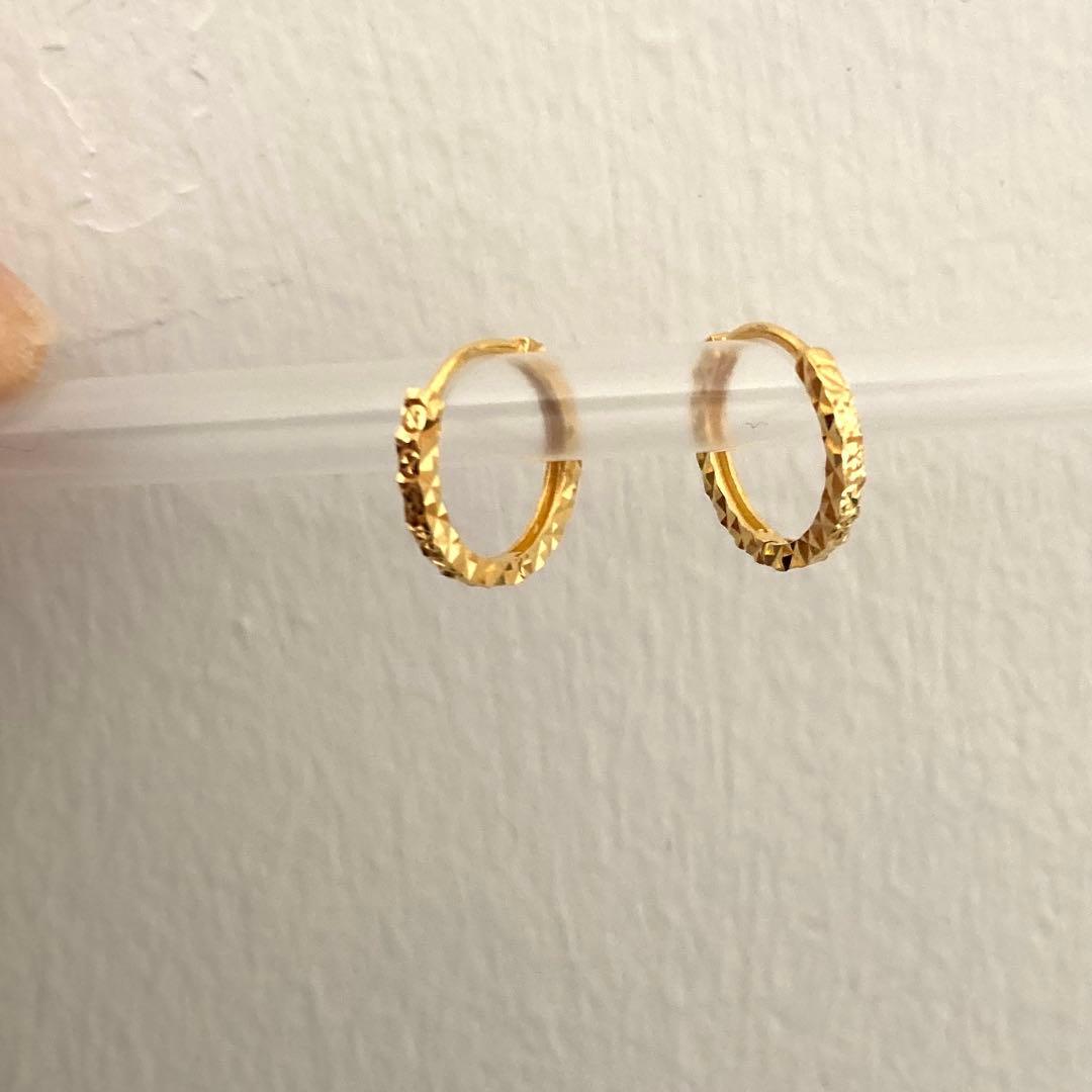 k18 フープピアス　イエローゴールド