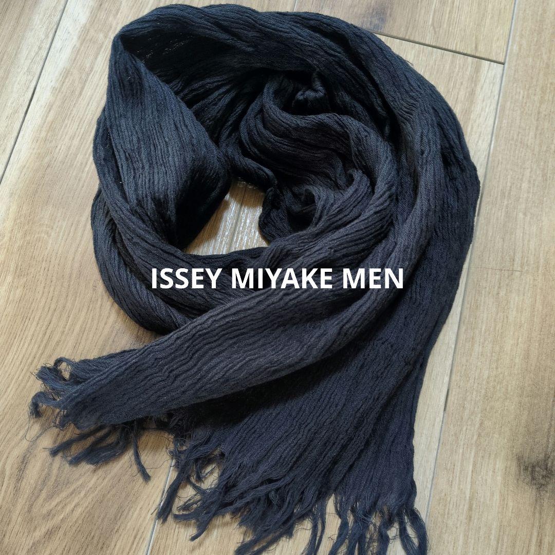 issey miyake men ストール　ブラック