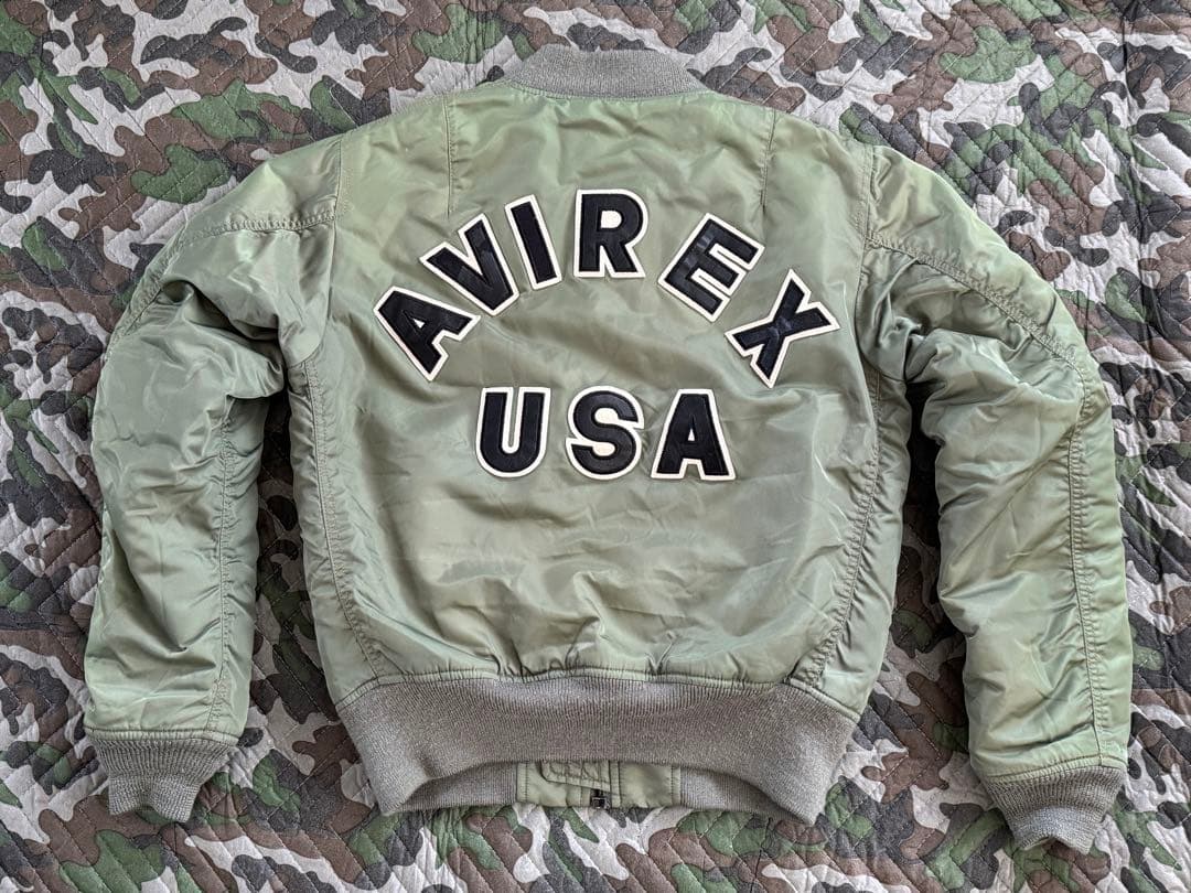 AVIREX MA-1 COMMERCIAL LOGO メンズMサイズ