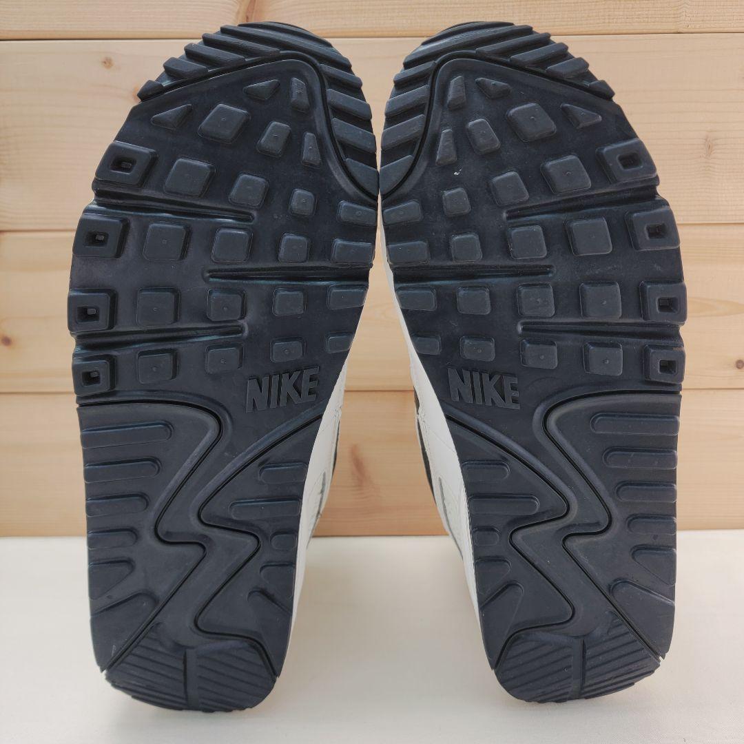 ナイキ エアマックス 90 レザー バイユー ホワイト/ブラック 24.5cm