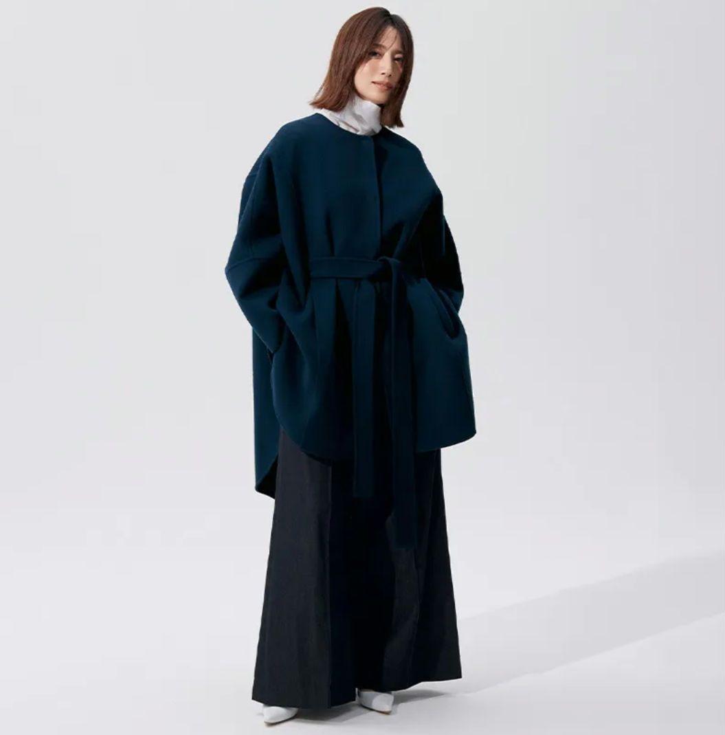 本日削除◆極美品◆ルフィル ソフトウールリバーポンチョ ブラック 1