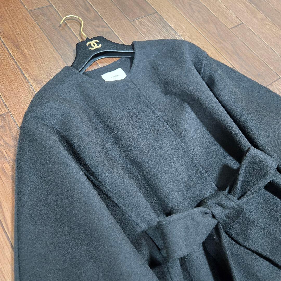 本日削除◆極美品◆ルフィル ソフトウールリバーポンチョ ブラック 1