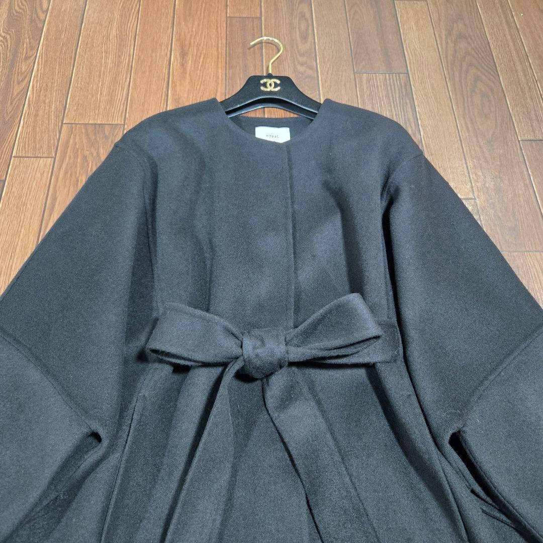 本日削除◆極美品◆ルフィル ソフトウールリバーポンチョ ブラック 1