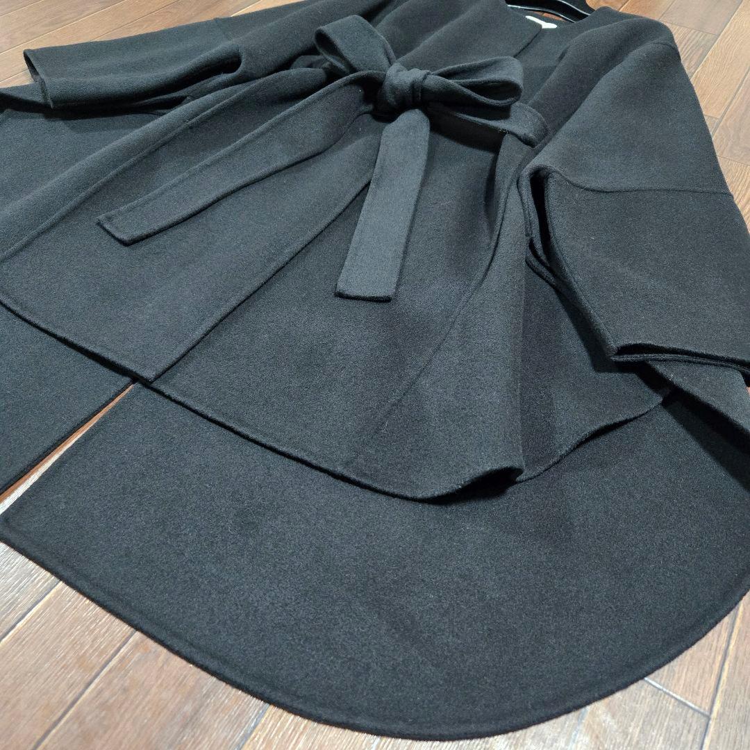 本日削除◆極美品◆ルフィル ソフトウールリバーポンチョ ブラック 1