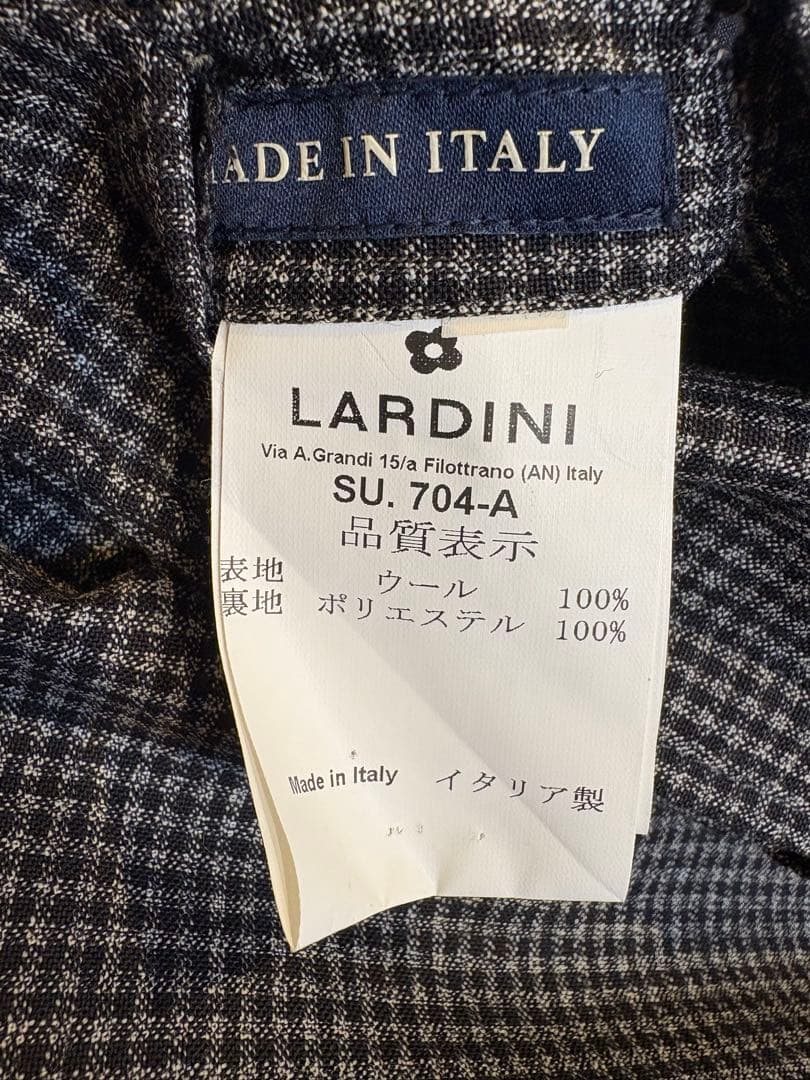 LARDINI チェック柄　セットアップ グレー系