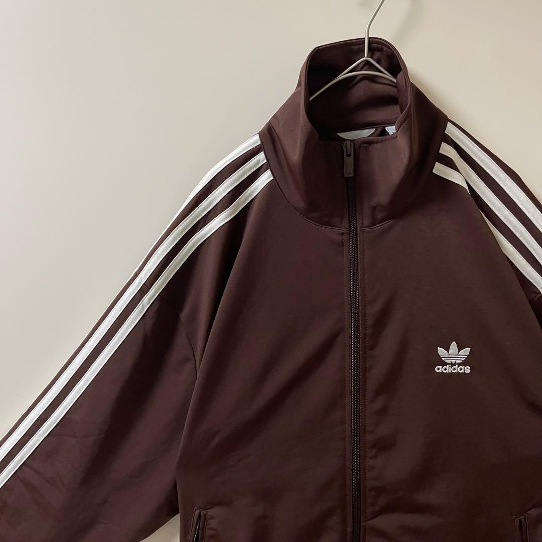 新品XL】日本未発売★アディダス　トラックジャケットトップジャージ ブラウン茶