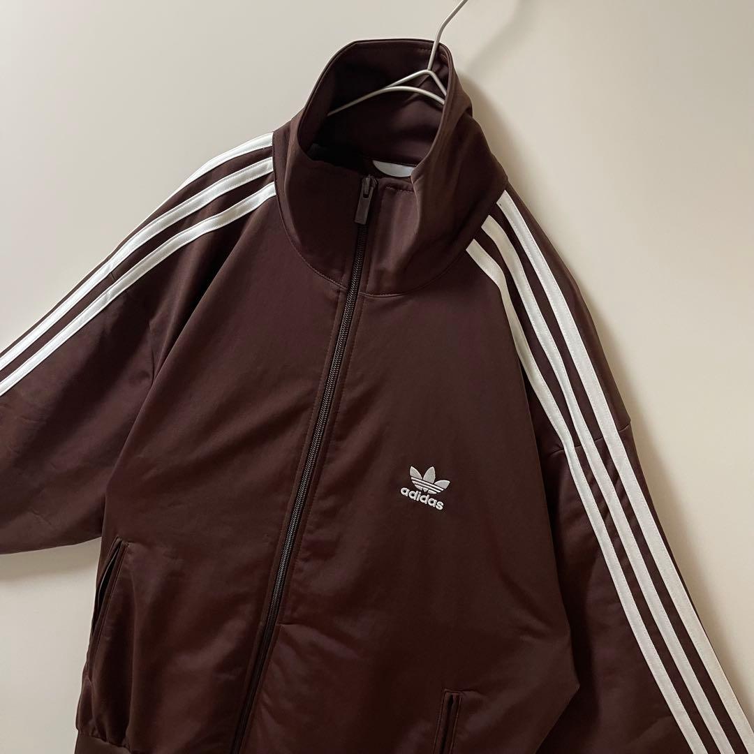 新品XL】日本未発売★アディダス　トラックジャケットトップジャージ ブラウン茶