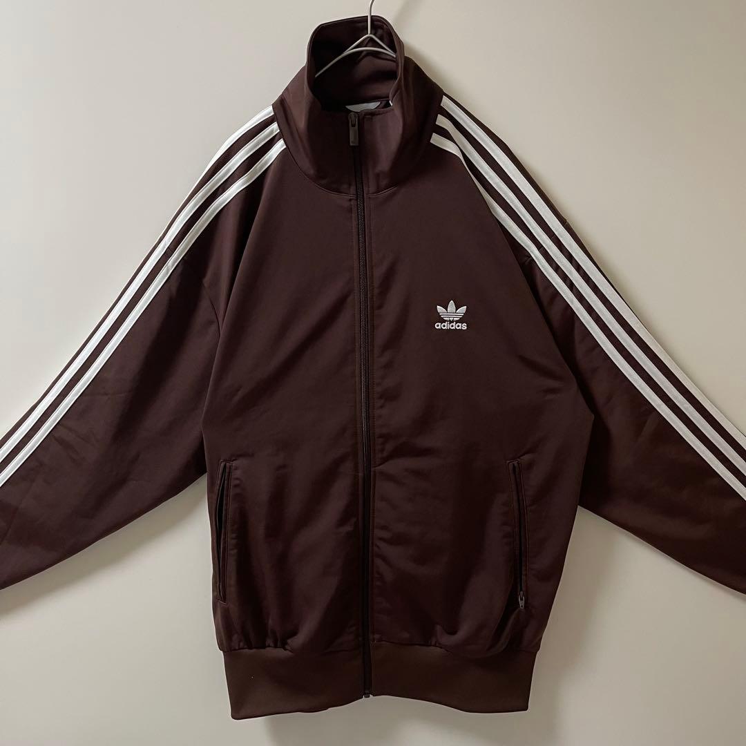 新品XL】日本未発売★アディダス　トラックジャケットトップジャージ ブラウン茶