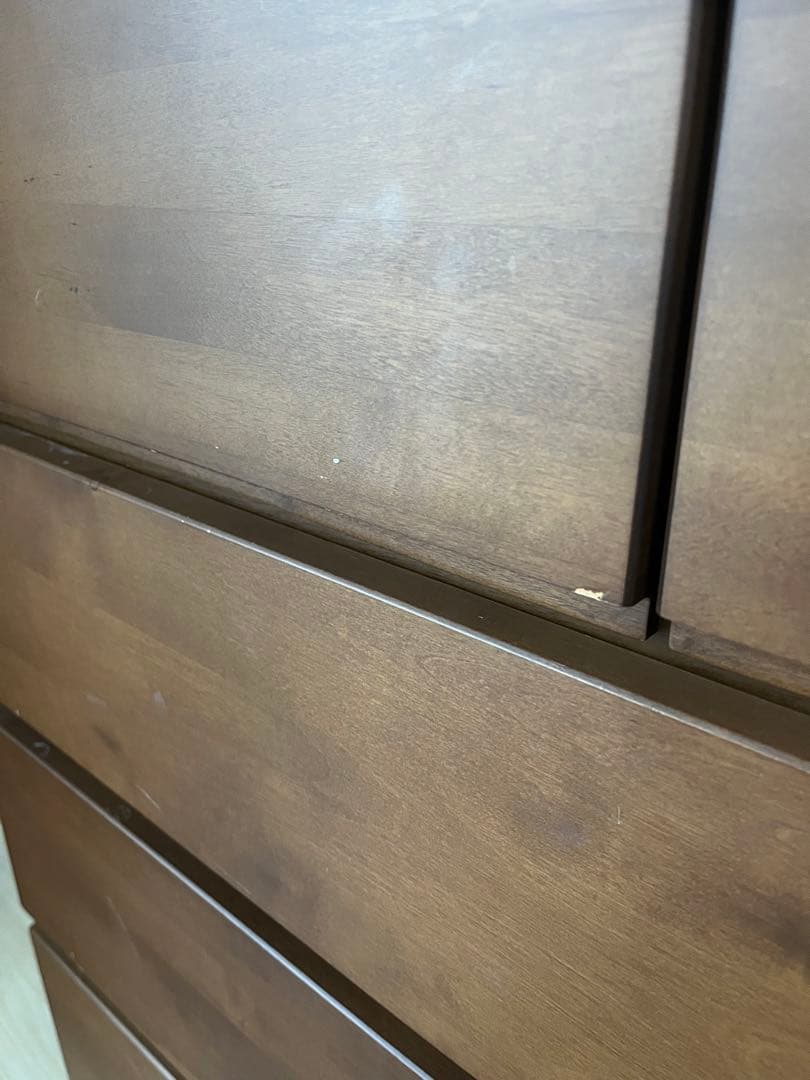 【引取限定】MUJI 無印良品 バーチ材 チェスト 4段 タンス 棚 廃盤