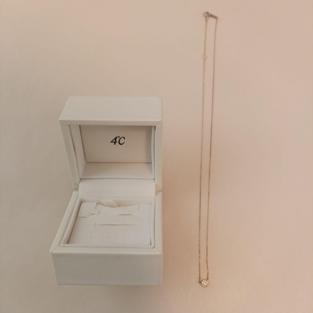 4℃ ゴールド パヴェダイヤモンド ネックレス