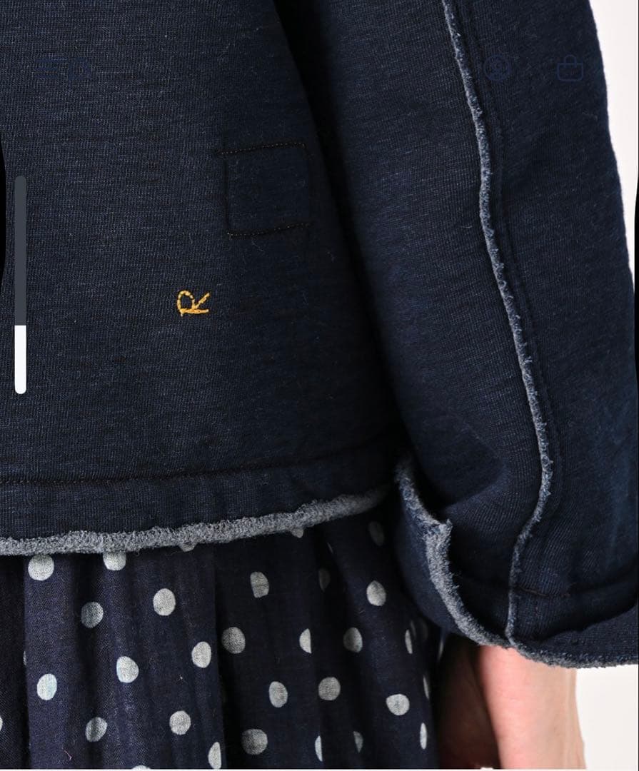 新品　45rpm北海道本裏毛ジャケット 　インディゴ