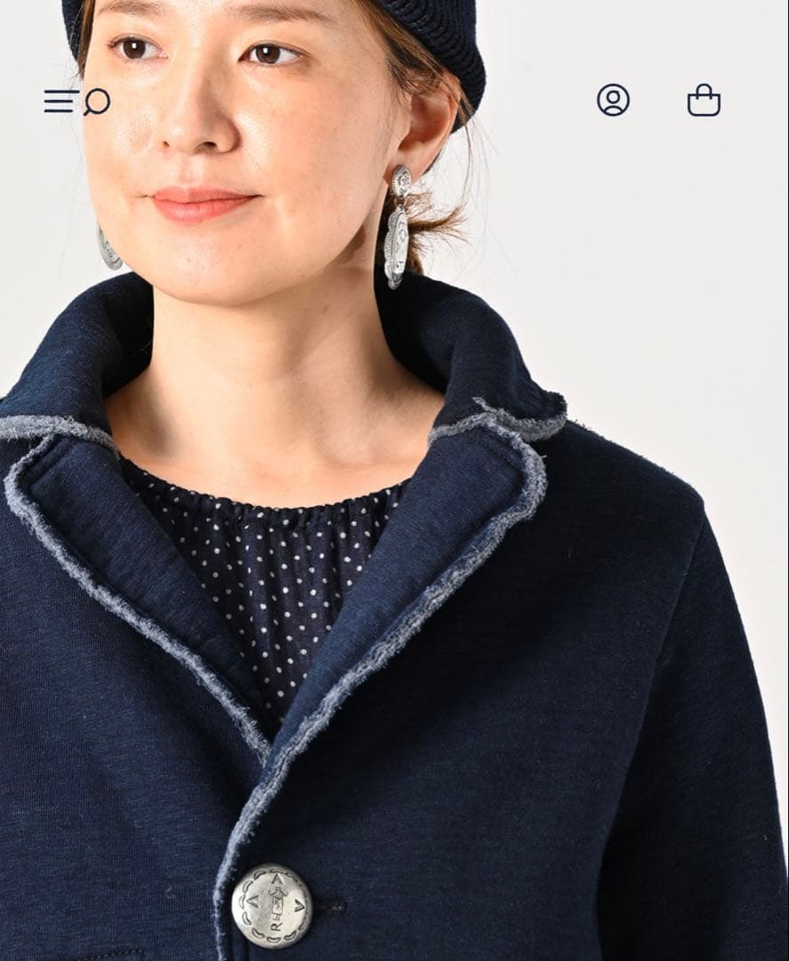 新品　45rpm北海道本裏毛ジャケット 　インディゴ