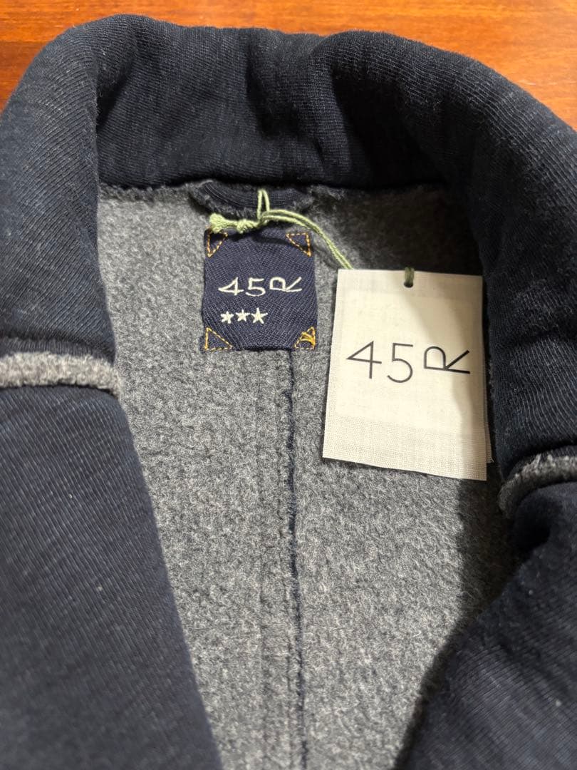 新品　45rpm北海道本裏毛ジャケット 　インディゴ