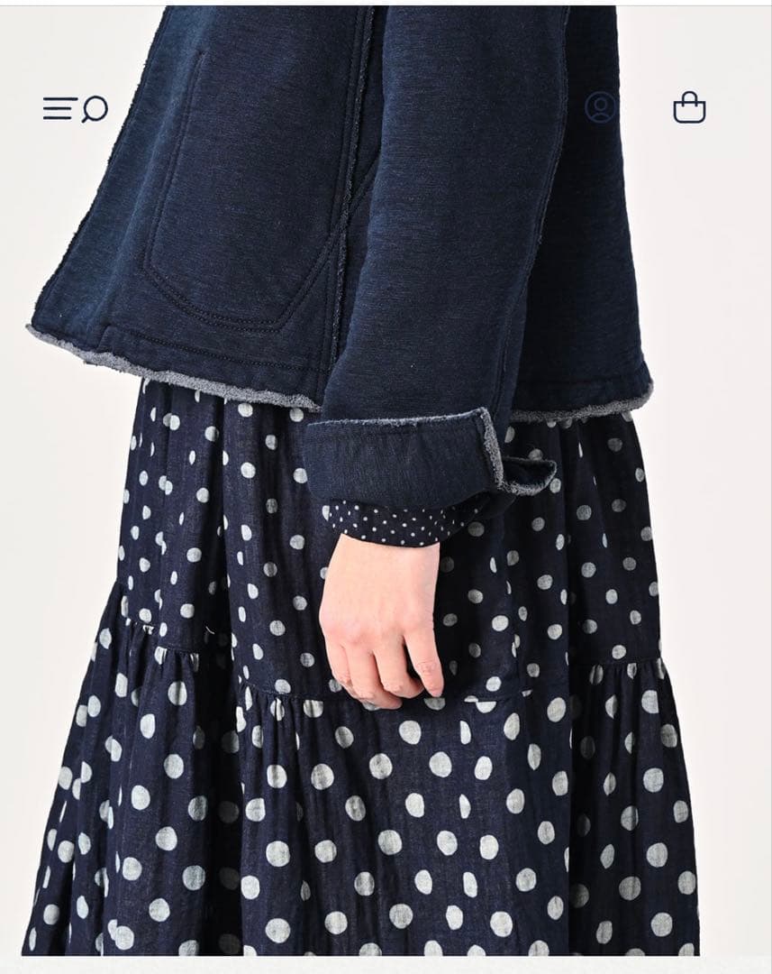 新品　45rpm北海道本裏毛ジャケット 　インディゴ