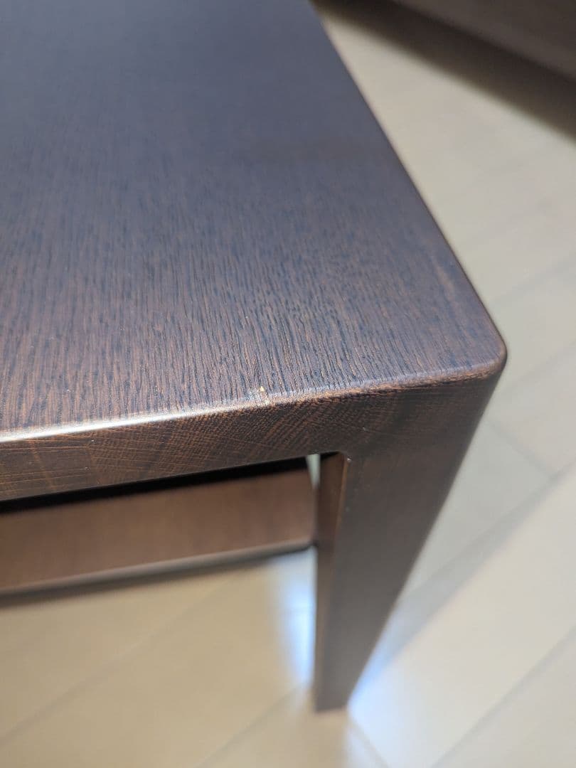 カリモク KARIMOKU　ローテーブル 　モカブラウン　棚付きタイプ