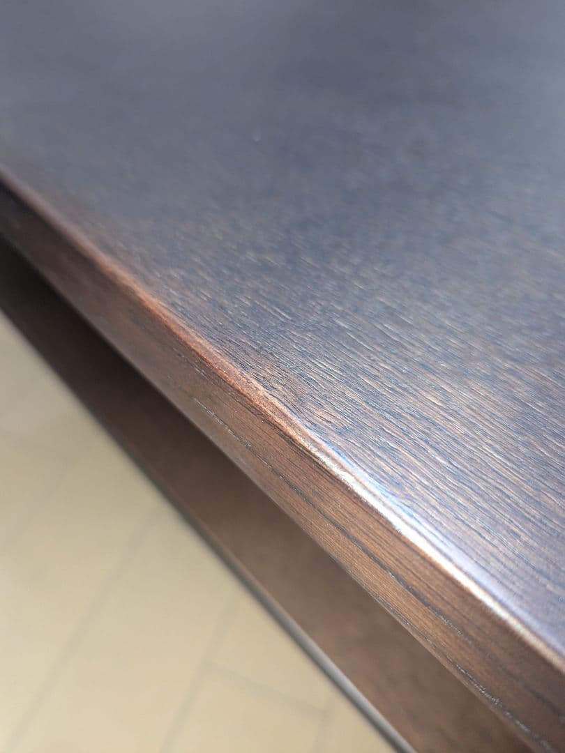 カリモク KARIMOKU　ローテーブル 　モカブラウン　棚付きタイプ