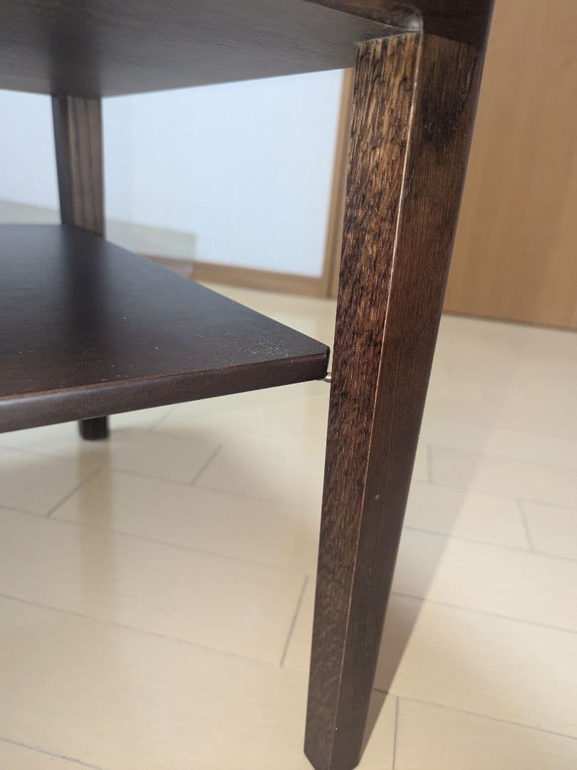 カリモク KARIMOKU　ローテーブル 　モカブラウン　棚付きタイプ