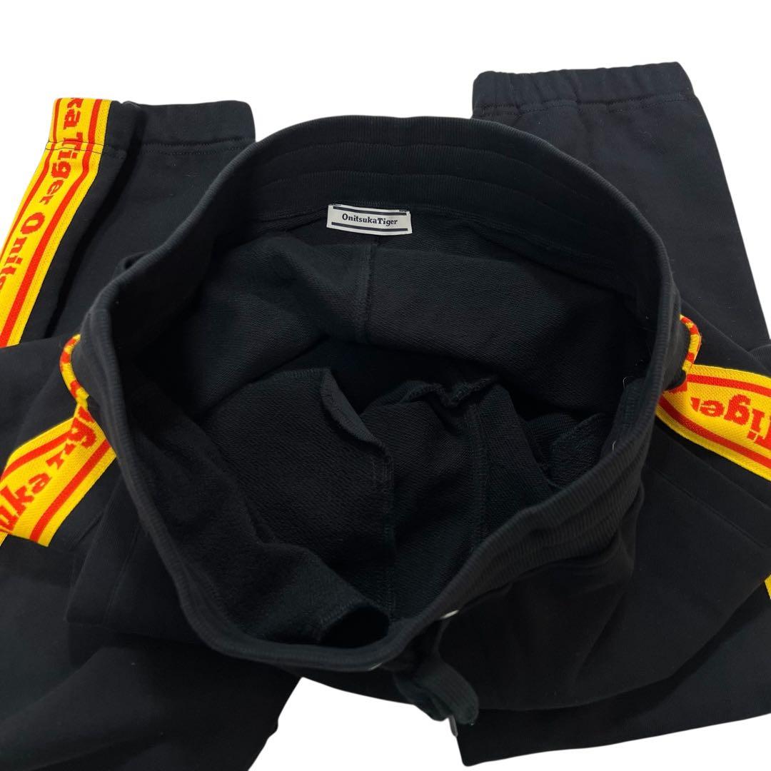 未使用タグ付 オニツカタイガー スウェットパンツ XL ブラック サイドライン
