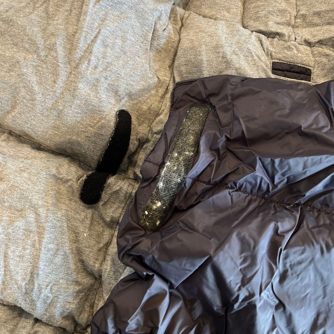 モンクレールダウン　ネイビー　フード付きネイビーおくるみ・ブランケット