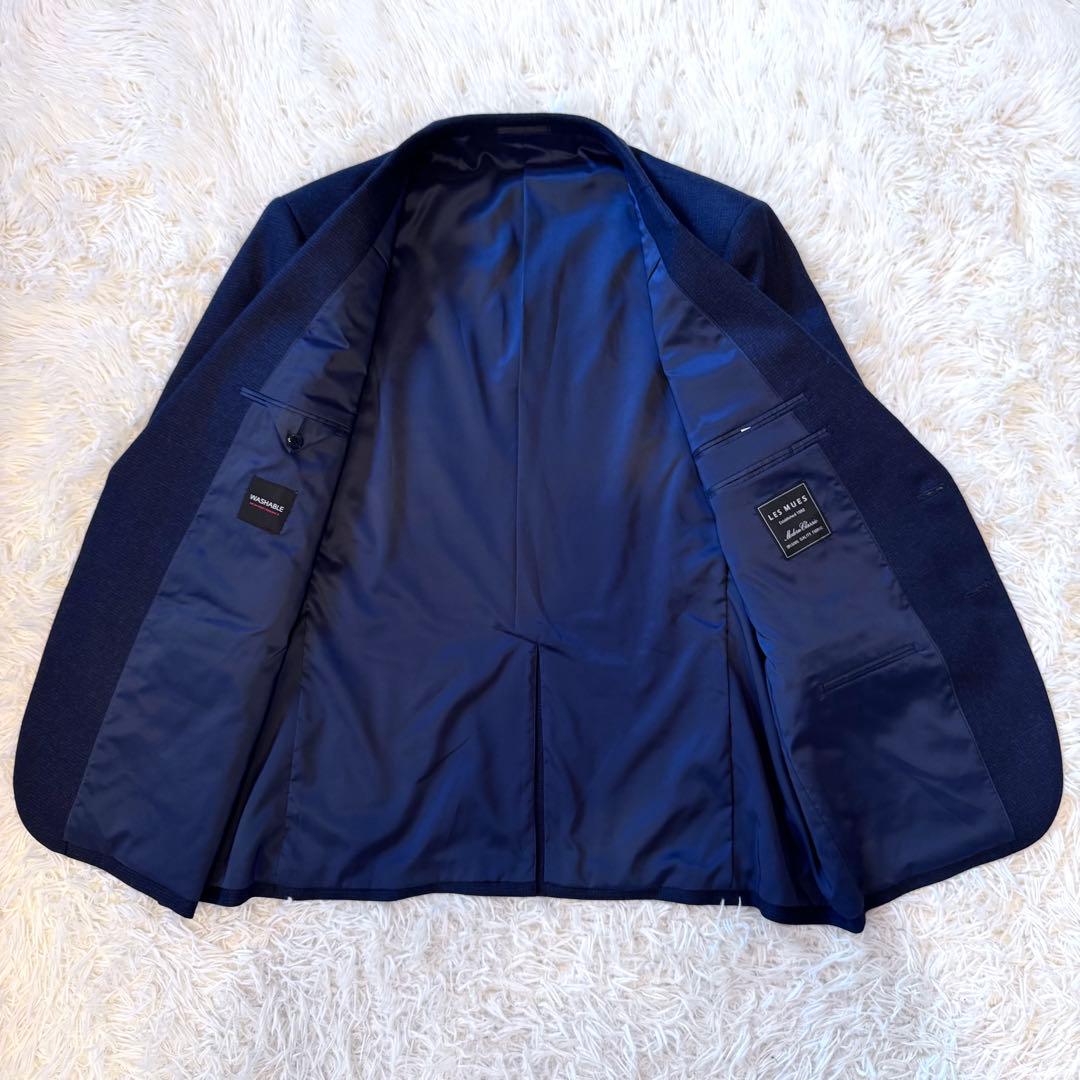 【パニ様 美品】LESMUES スーツ セットアップ E7 紺 青山