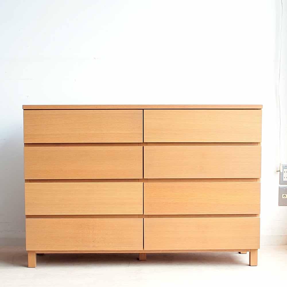 無印良品/MUJI オーク材 ワイドチェスト 120cm ZR24170