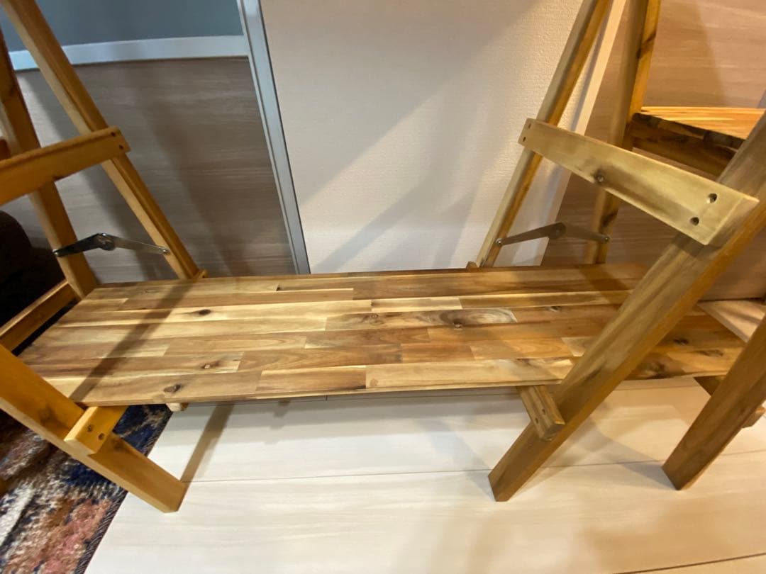 ビジョンピークス　アカシアキッチンラック＋オプションテーブル2点＋専用袋