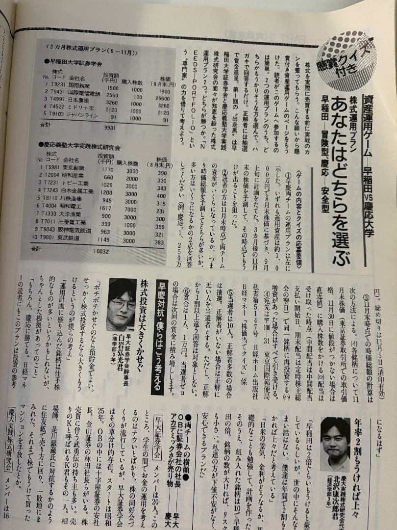 日経マネー創刊号（昭和60年12月号）マル優廃止のXデー、竹下登・堺屋太一対談他