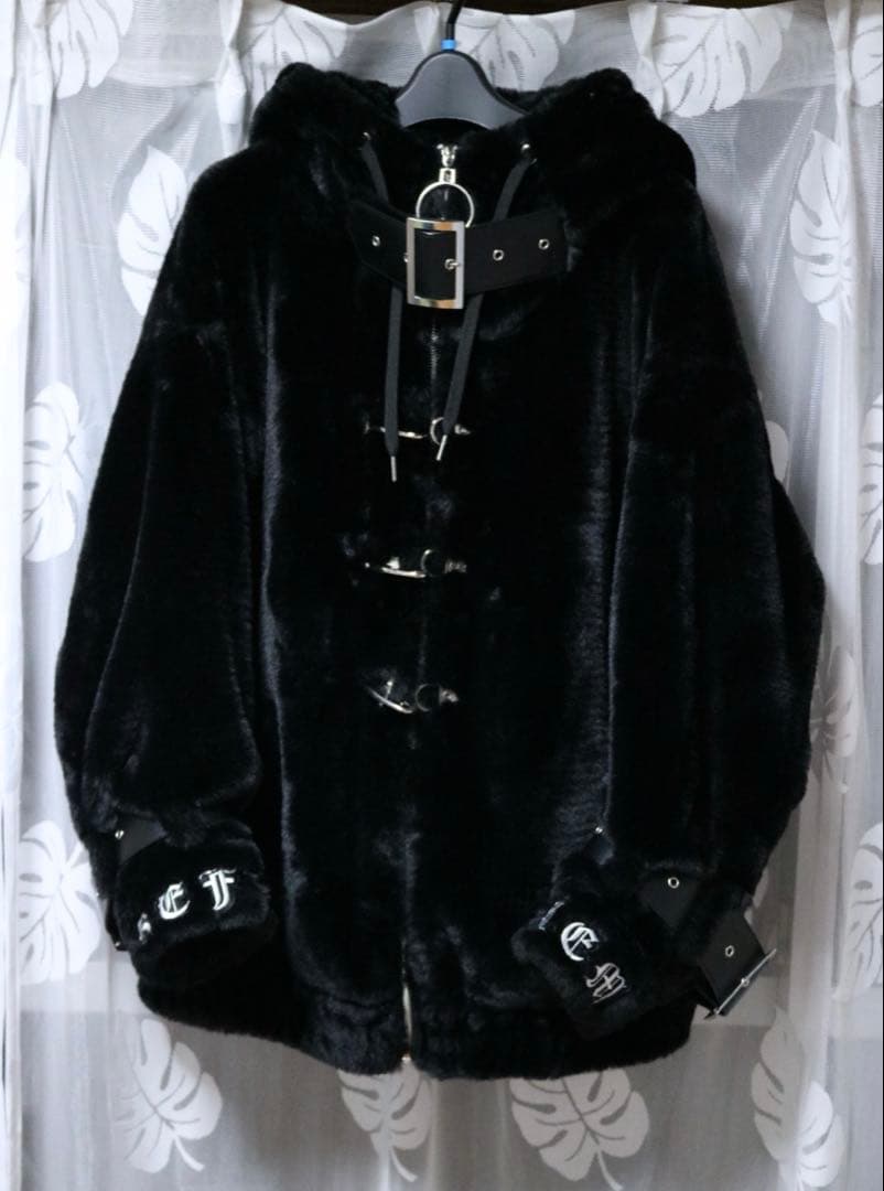 『REFLEM/レフレム』ベルト付きハイネックファーパーカー ファーブルゾン