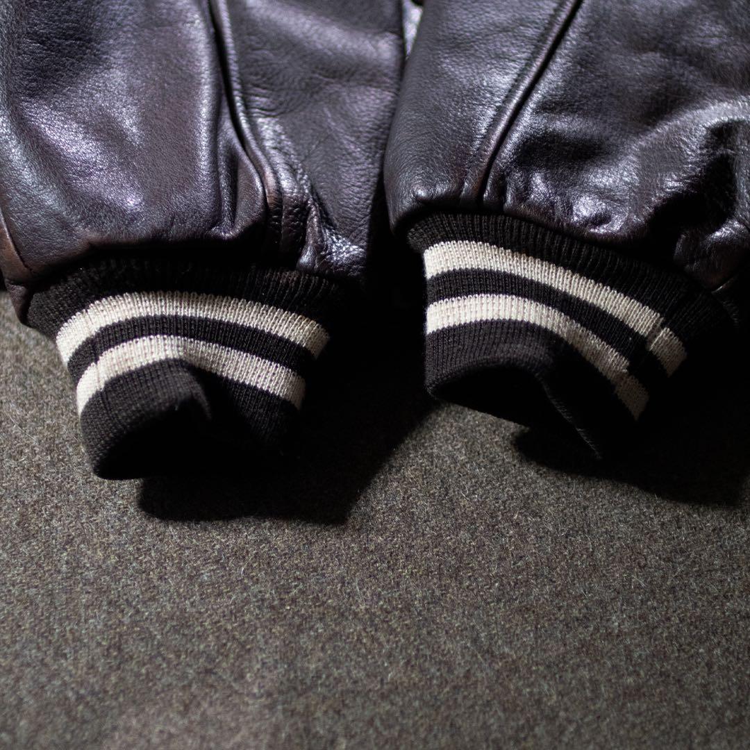 90s USA コンバース　オールレザー　スタジャン　ブラウン　Mサイズ