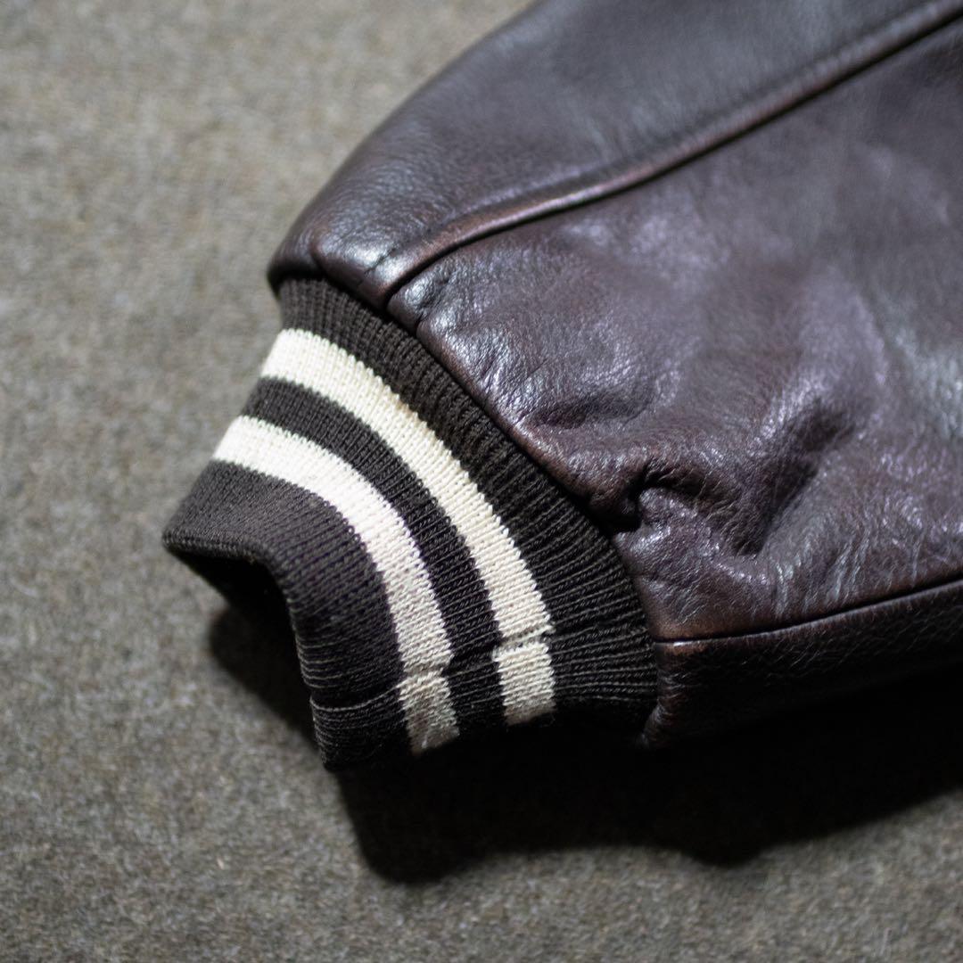 90s USA コンバース　オールレザー　スタジャン　ブラウン　Mサイズ