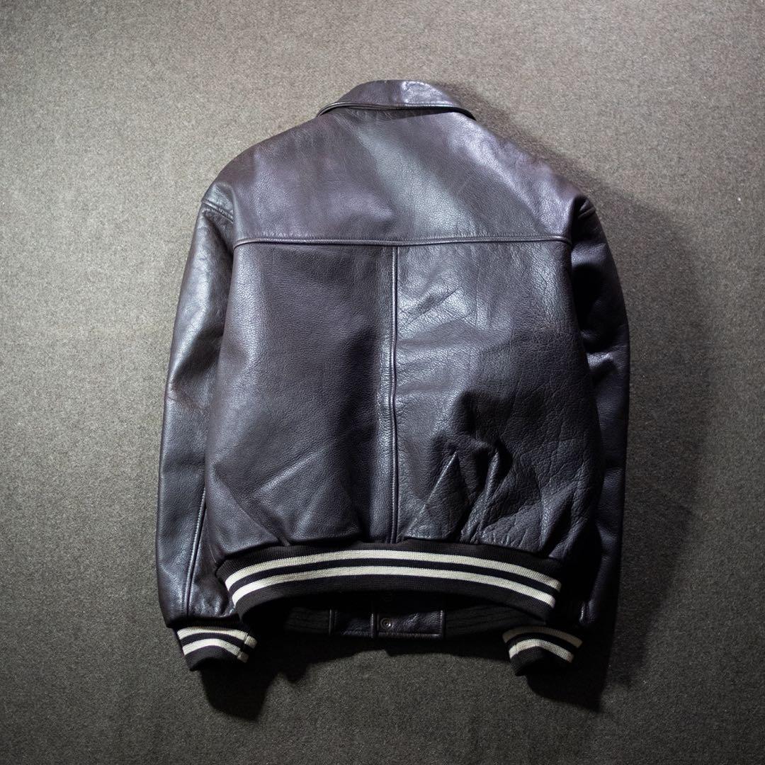 90s USA コンバース　オールレザー　スタジャン　ブラウン　Mサイズ