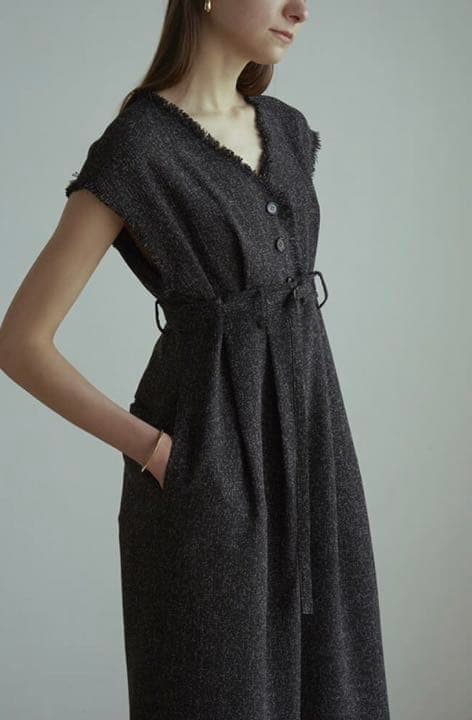 TWEED FRINGE ALL IN ONE　CLANE