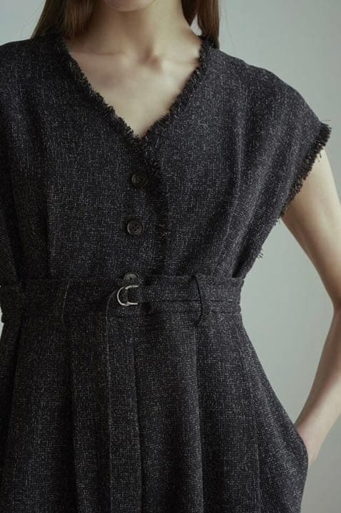 TWEED FRINGE ALL IN ONE　CLANE