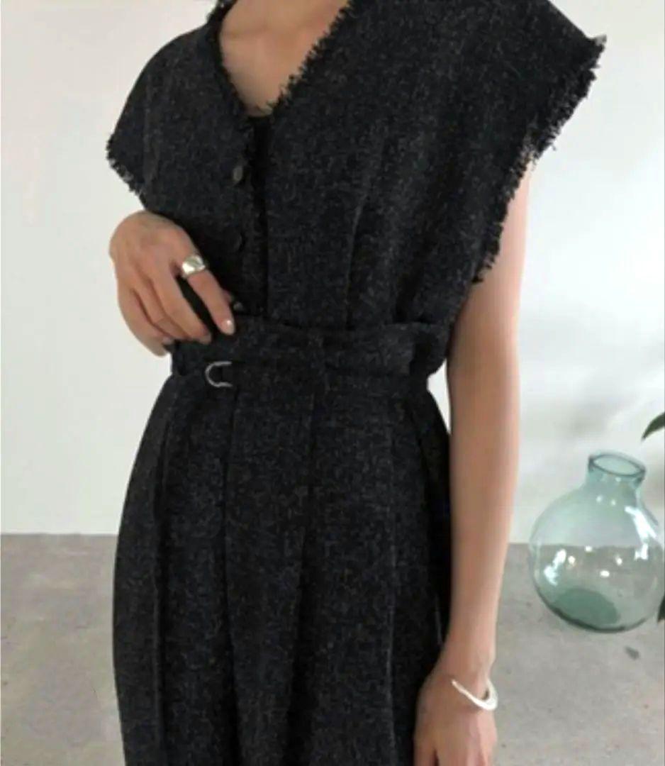 TWEED FRINGE ALL IN ONE　CLANE