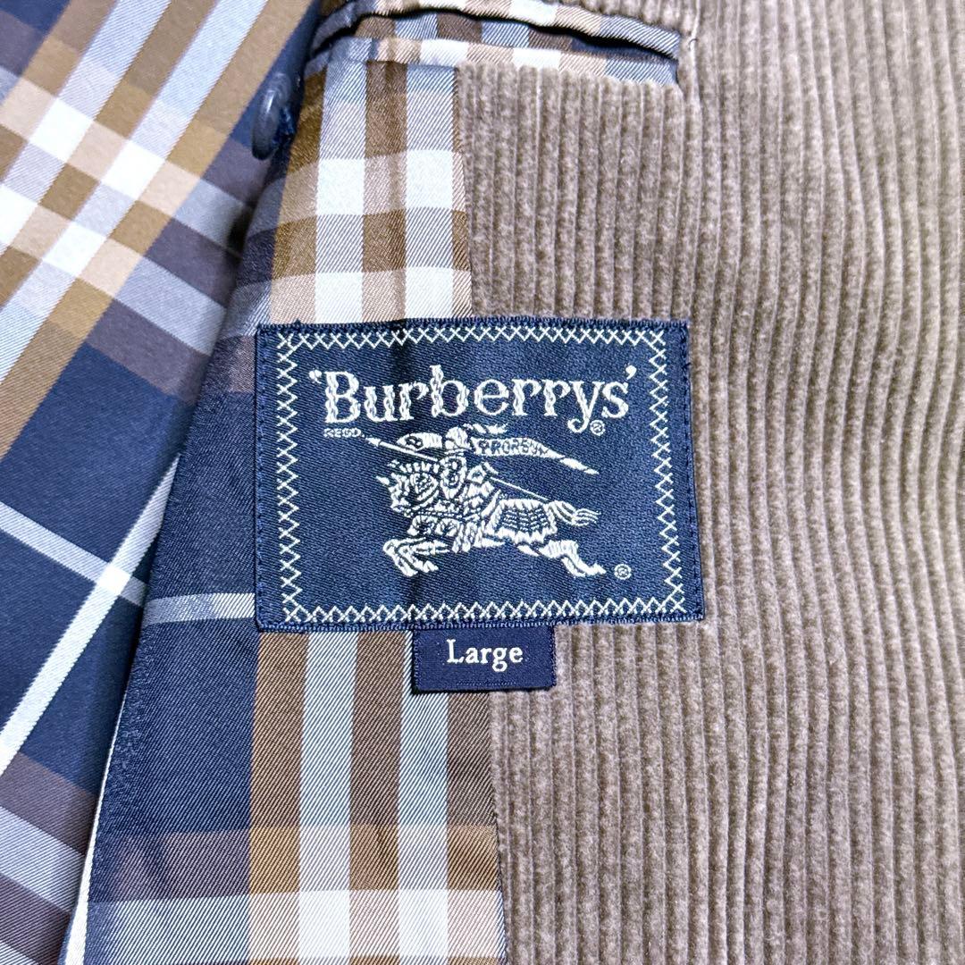 80s【極美品】バーバリーズ コーデュロイジャケット ノバチェック くるみボタン