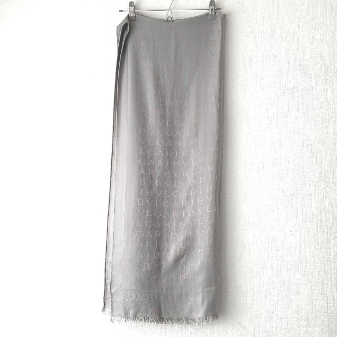 【BVLGARI　ブルガリ】ストール　ショール　 マフラー　ロゴ