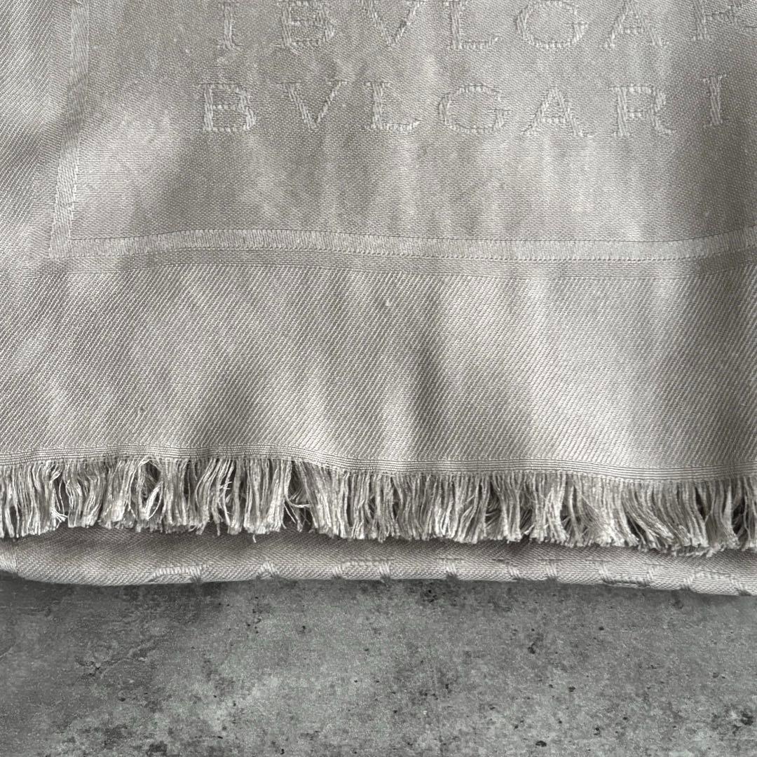 【BVLGARI　ブルガリ】ストール　ショール　 マフラー　ロゴ